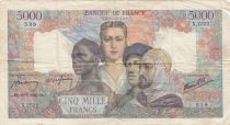 France 5000 Francs France and colonies - 18-07-1946 - Serial X.2522