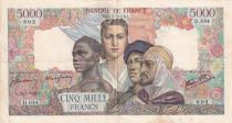 France 5000 Francs France and colonies - 24-05-1945 Serial D.644