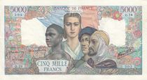 France 5000 Francs France and colonies - 28-05-1942 Serial O.29 - XF