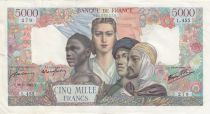 France 5000 Francs France and colonies - 29-03-1945 Serial L.455 - VF - P.103