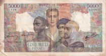 France 5000 Francs France and colonies - 31-05-1946 Serial Q.2432 - F+ to VF - P.103c