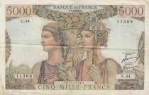 France 5000 Francs Sea and Countryside - 01-02-1951 - Serial C.44
