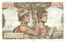 France 5000 Francs Sea and Countryside - 02-01-1953 - Serial E.128 - F.48.08