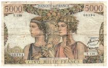 France 5000 Francs Sea and Countryside - 02-01-1953 - Serial Y.130 - F.48.08