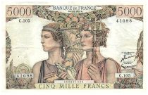 France 5000 Francs Sea and Countryside - 02-10-1952 - Serial C.105 - F.48.06