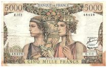 France 5000 Francs Sea and Countryside - 02-10-1952 - Serial E.112 - F.48.07
