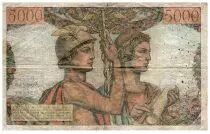 France 5000 Francs Sea and Countryside - 02-10-1952 - Serial Q.104 - F.48.07