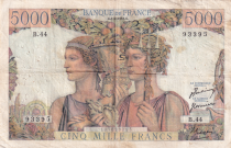 France 5000 Francs Sea and Countryside - 03-11-1949 - Serial B.44 - F.48.02