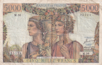 France 5000 Francs Sea and Countryside - 03-11-1949 - Serial M.36 - F.48.02