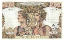 France 5000 Francs Sea and Countryside - 03-11-1949 - Serial O.25 - F.48.02