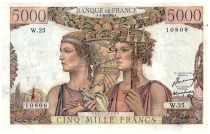 France 5000 Francs Sea and Countryside - 03-11-1949 - Serial W.25 - F.48.02