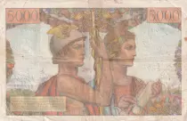 France 5000 Francs Sea and Countryside - 03-11-1949 - Serial W.31 - F.48.02