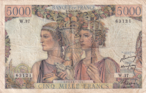 France 5000 Francs Sea and Countryside - 03-11-1949 - Serial W.37 - F.48.02