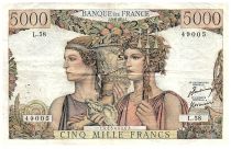 France 5000 Francs Sea and Countryside - 05-04-1951 - Serial L.58 - F.48.04