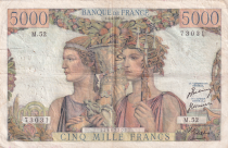 France 5000 Francs Sea and Countryside - 05-04-1951 - Serial M.52 - F.48.04