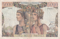 France 5000 Francs Sea and Countryside - 05-04-1951 - Serial Q.65 - F.48.04