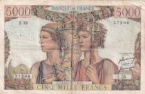 France 5000 Francs Sea and Countryside - 05-04-1951 - Serial Z.58 - F.48.04
