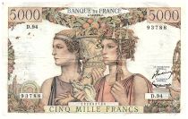 France 5000 Francs Sea and Countryside - 07-02-1952 - Serial D.94 - F.48.06