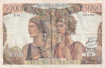 France 5000 Francs Sea and Countryside - 07-02-1952 - Serial E.92  - F.48.06