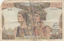 France 5000 Francs Sea and Countryside - 07-02-1952 - Serial R.89