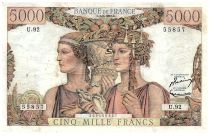 France 5000 Francs Sea and Countryside - 07-02-1952 - Serial U.92 - F.48.06