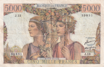France 5000 Francs Sea and Countryside - 10-03-1949 - Serial J.13 - F.48.01