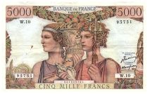 France 5000 Francs Sea and Countryside - 10-03-1949 - Serial W.10 - F.48.01
