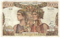 France 5000 Francs Sea and Countryside - 10-03-1949 - Serial Z.22 - F.48.01