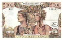 France 5000 Francs Sea and Countryside - 16-08-1951 - Serial J.82 - F.48.05