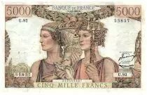 France 5000 Francs Terre et Mer - 07-02-1952 - S&eacute;rie U.92 - F.48.06