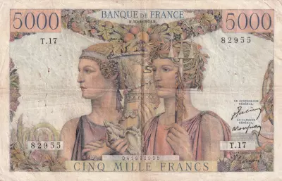 France 5000 Francs Terre et Mer - 10-03-1949 - S�rie T.17 - F.48.01