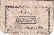 France 6 Deniers - Rhône - Pont-Saint-Clair - Passage d\'une personne à pied - 1792 - Kol.69.43