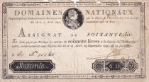 France 60 Livres Louis XVI - 19-06-1791 - Sign.. Niel