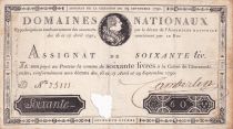 France 60 Livres Louis XVI - 29-09-1790- Serial D 25111
