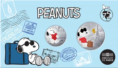 France 75 ans de Snoopy - DUO 50 Euros + 10 Euros Argent Couleur 2025