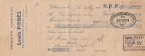 France 75 francs - Reçu de chèque de banque - Villeneuve les Béziers - 30-07-1930