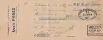 France 75 francs - Re&ccedil;u de ch&egrave;que de banque - Villeneuve les B&eacute;ziers - 30-07-1930