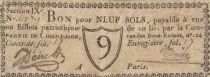 France 9 sols - Seine - Paris - Compagnie de Commission - 1792