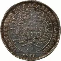 France Academie Francaise, Louis XIV  Jeton Argent 1673