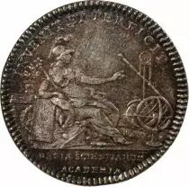France ACADEMIE ROYALE DES SCIENCES, LOUIS XVI  JETON ARGENT EMISSION DE 1775
