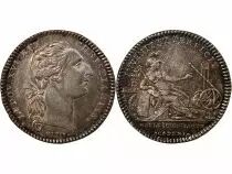 France ACADEMIE ROYALE DES SCIENCES, LOUIS XVI  JETON ARGENT EMISSION DE 1775