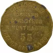 France Advertising, Currier, Bertrand de Genes - Brass Token - Paris