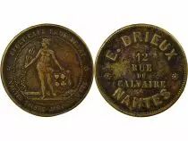 France Advertising, E. Drieux - Brass Token - 1890 / 1900, Nantes