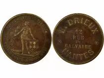 France Advertising, E. Drieux - Brass Token - 1890 / 1900 Nantes