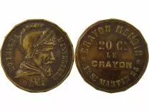France Advertising, Pencils, Mengin - Brass Token - 1849 Paris