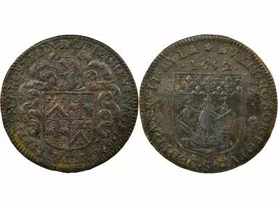 France Alderman of Paris, Nicolas Phelippes - Brass Token - 1652