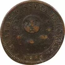 France Anne D\'Autriche, Le Veuvage  - Jeton Cuivre 1654