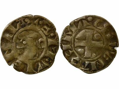 France Arch. of Vienne - Denier, with Pellets - 1150 / 1200 Vienne