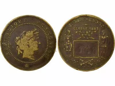 France Army - Brass Token, Draw - 1883 n�148