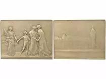 France Ass. Gle. des Actionnaires - Cie. des Chemins de Fer Paris-Lyon-Méditerranée  - Plaque Argent